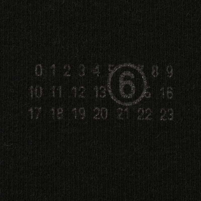 MM6 MAISON MARGIELA MM6 MAISON MARGIELA ＜エムエム6 メゾン マルジェラ＞ ロゴプリント リブTシャツ BLACK