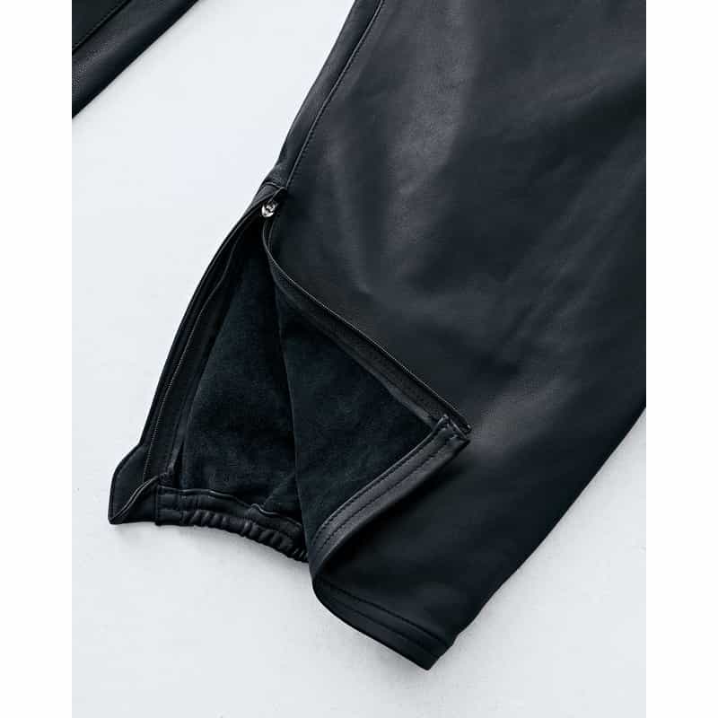 SSSTEIN SSSTEIN＜シュタイン＞ バーニーズ　ニューヨーク限定シープレザーイージーパンツ BLACK