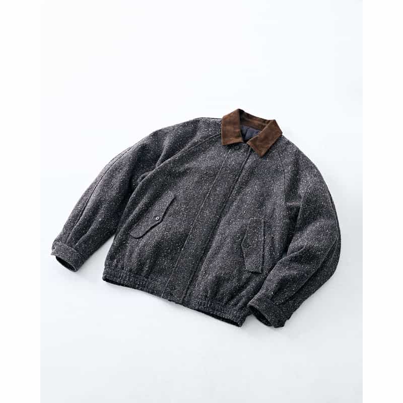 SSSTEIN SSSTEIN＜シュタイン＞ バーニーズ　ニューヨーク限定デッドストックツイードハリントンジャケット NAVY