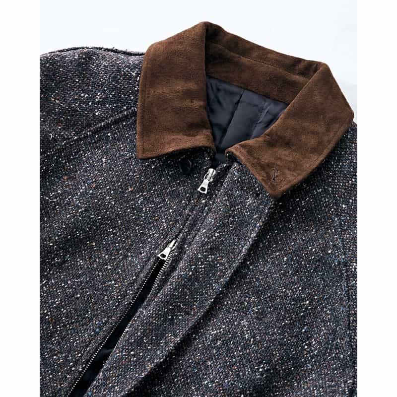 SSSTEIN SSSTEIN＜シュタイン＞ バーニーズ　ニューヨーク限定デッドストックツイードハリントンジャケット NAVY
