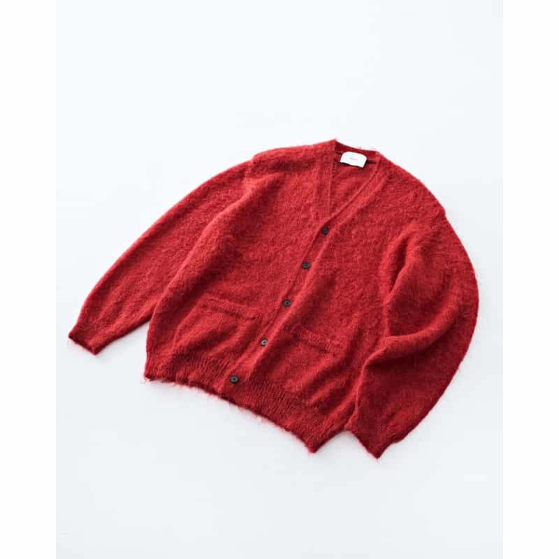 SSSTEIN SSSTEIN＜シュタイン＞ バーニーズ　ニューヨーク限定キッドモヘアカーディガン RED