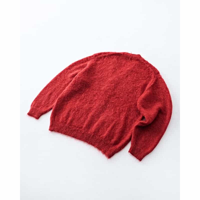 SSSTEIN SSSTEIN＜シュタイン＞ バーニーズ　ニューヨーク限定キッドモヘアカーディガン RED