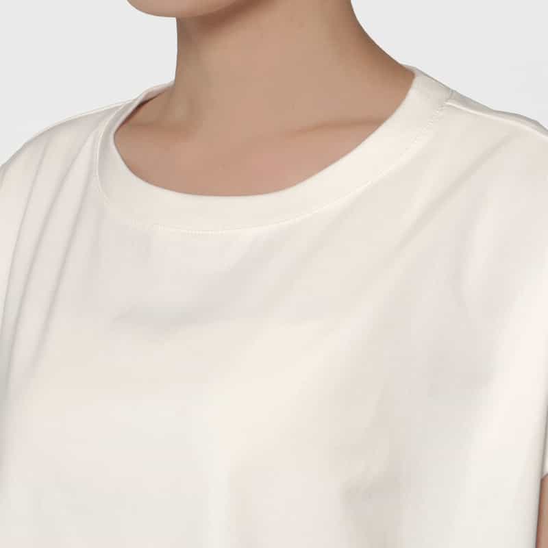 BARNEYS NEW YORK ドローストリング アシンメトリーカットソー WHITE