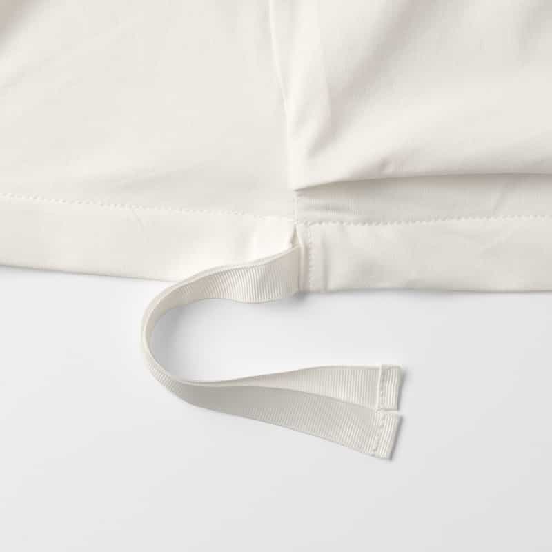 BARNEYS NEW YORK ドローストリング アシンメトリーカットソー WHITE
