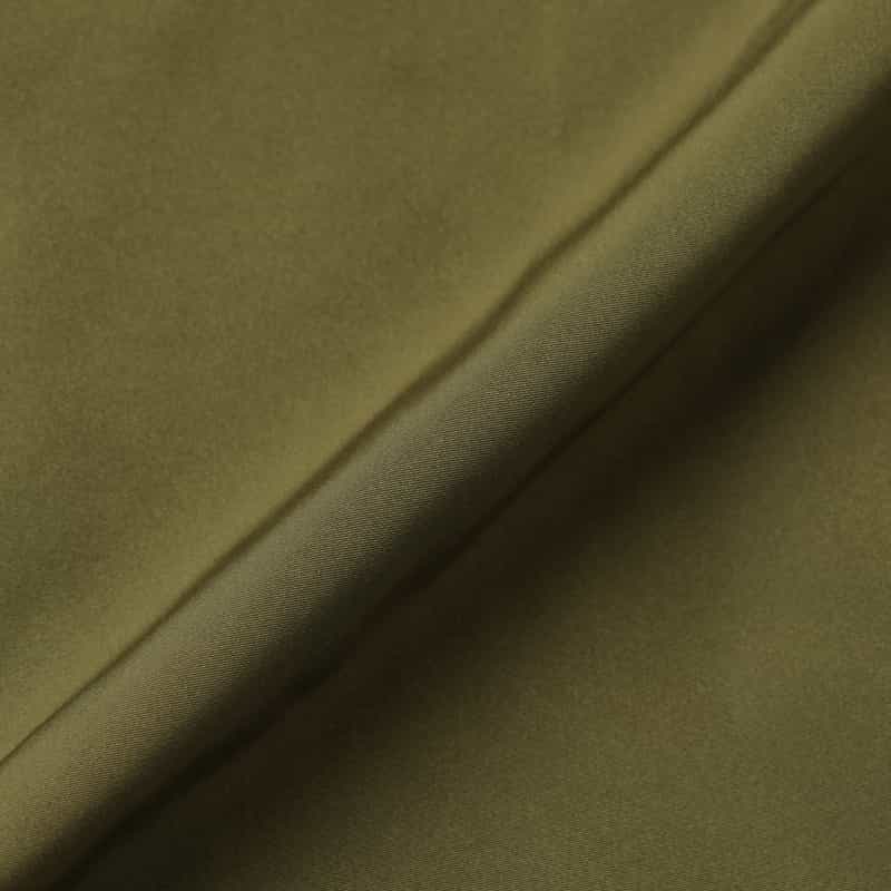 BARNEYS NEW YORK ウォッシャブル ウエストギャザー シャーリングドレス KHAKI