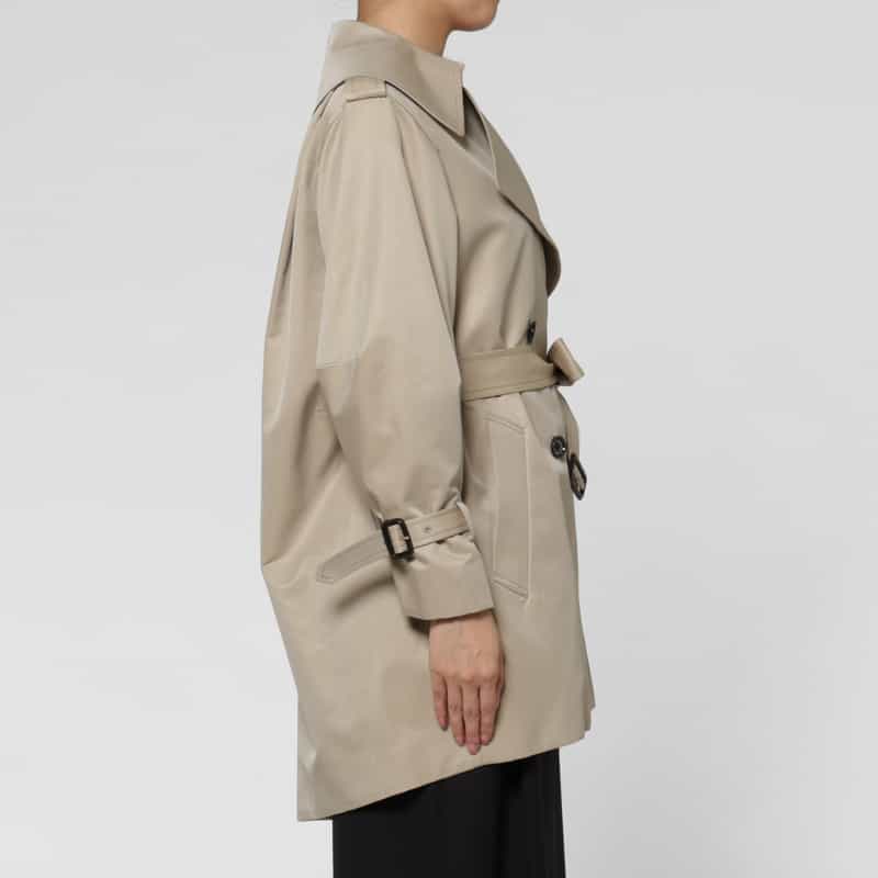 BARNEYS NEW YORK シャンブレー素材ショートトレンチコート BEIGE