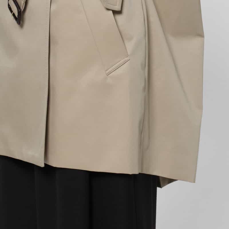 BARNEYS NEW YORK シャンブレー素材ショートトレンチコート BEIGE