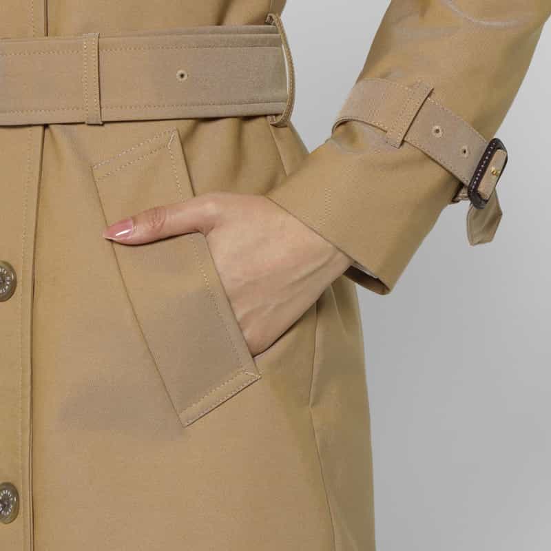 BARNEYS NEW YORK フェイクファー付け襟付きトレンチコート（ライナーキルト付き） BEIGE