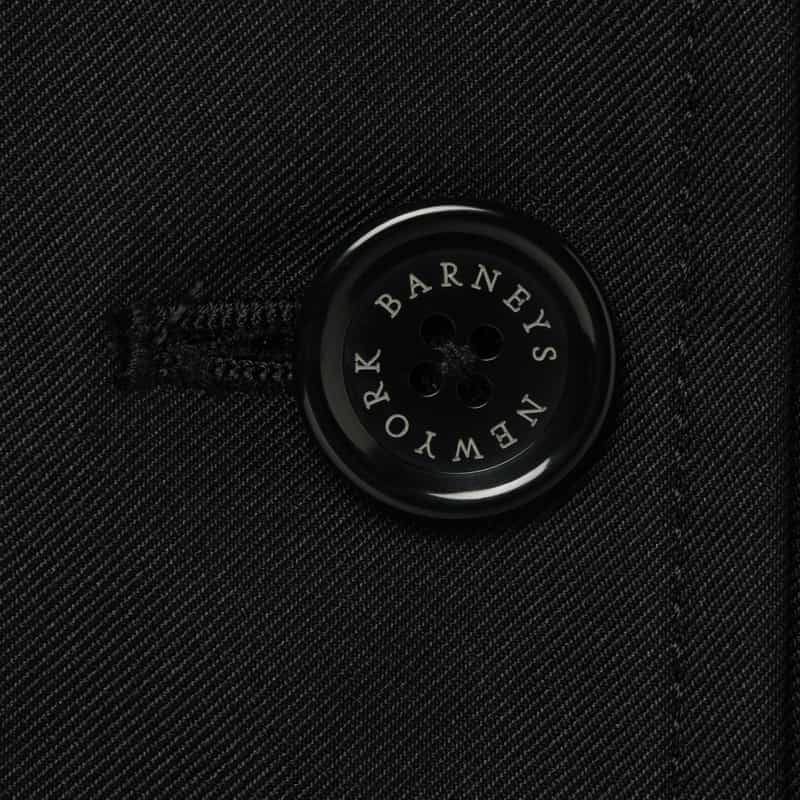BARNEYS NEW YORK フェイクファー付け襟付きトレンチコート（ライナーキルト付き） BLACK