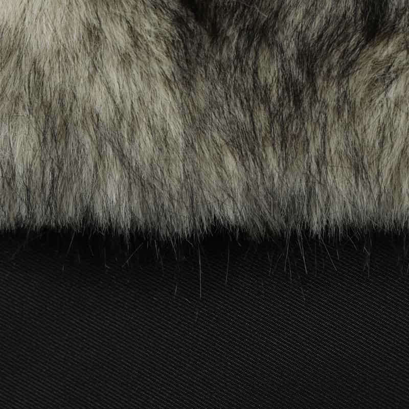 BARNEYS NEW YORK フェイクファー付け襟付きトレンチコート（ライナーキルト付き） BLACK