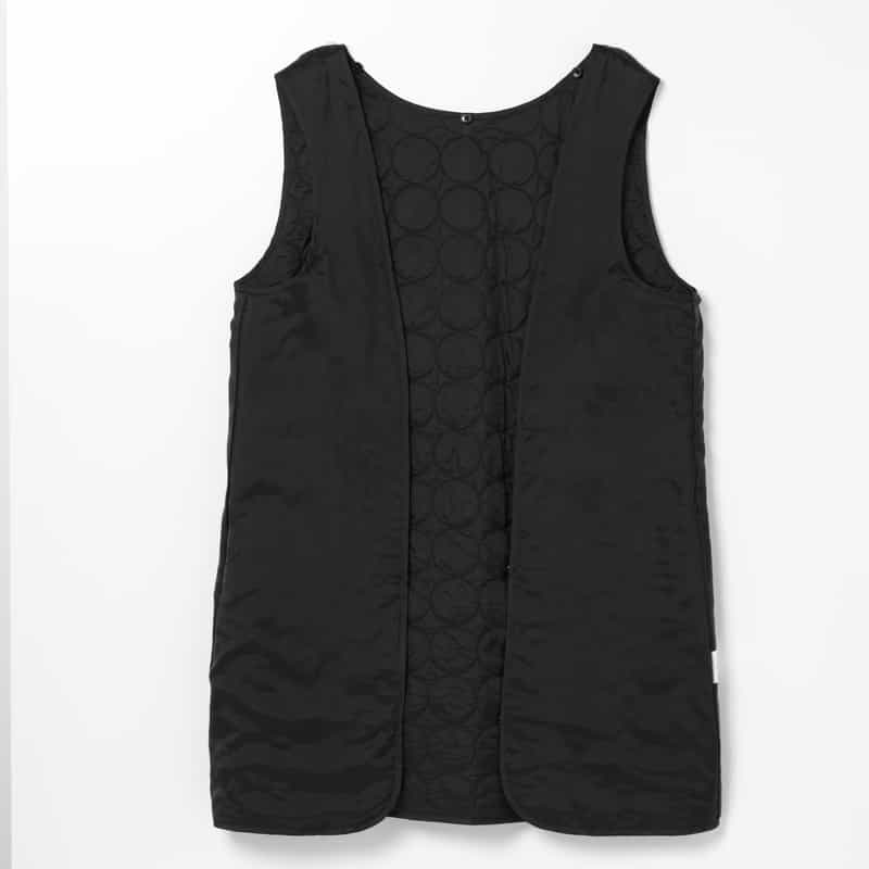 BARNEYS NEW YORK フェイクファー付け襟付きトレンチコート（ライナーキルト付き） BLACK