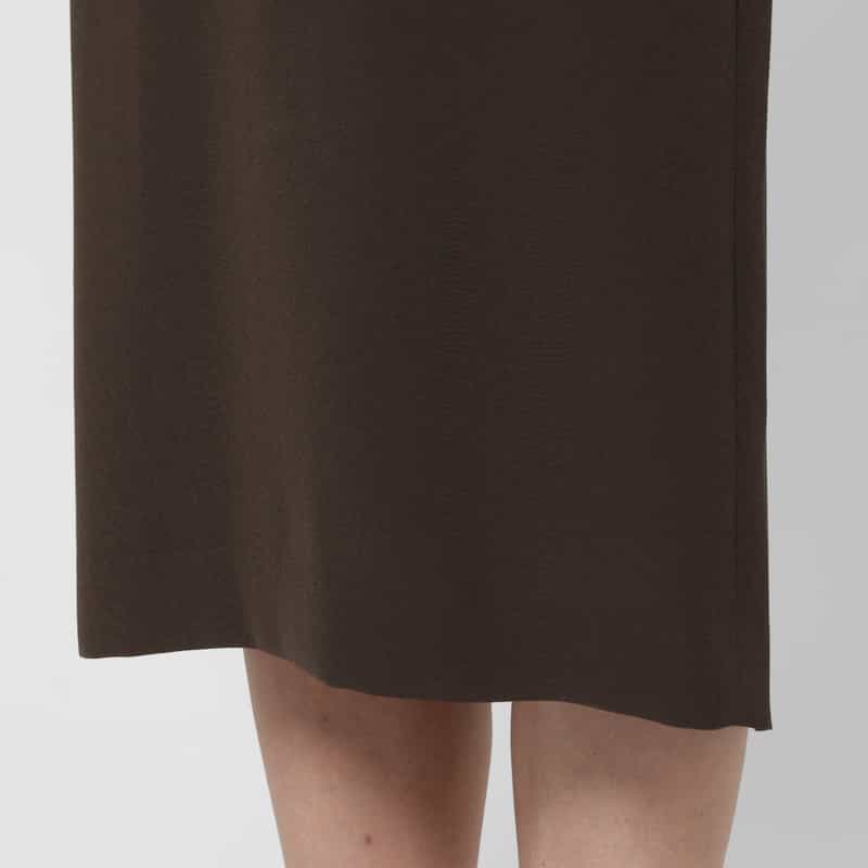 BARNEYS NEW YORK ウォッシャブル ケープデザインドレス BROWN