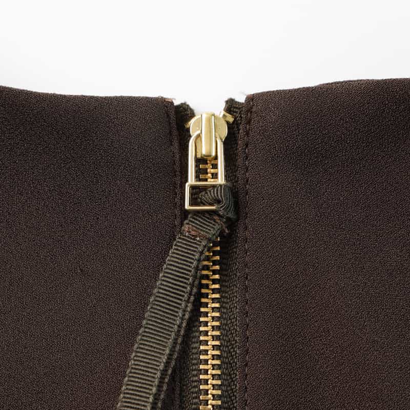 BARNEYS NEW YORK ウォッシャブル ケープデザインドレス BROWN