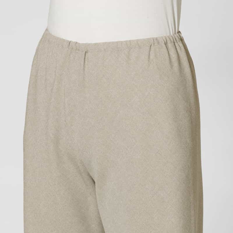 BARNEYS NEW YORK ウォッシャブル リネンライク イージーワイドパンツ BEIGE