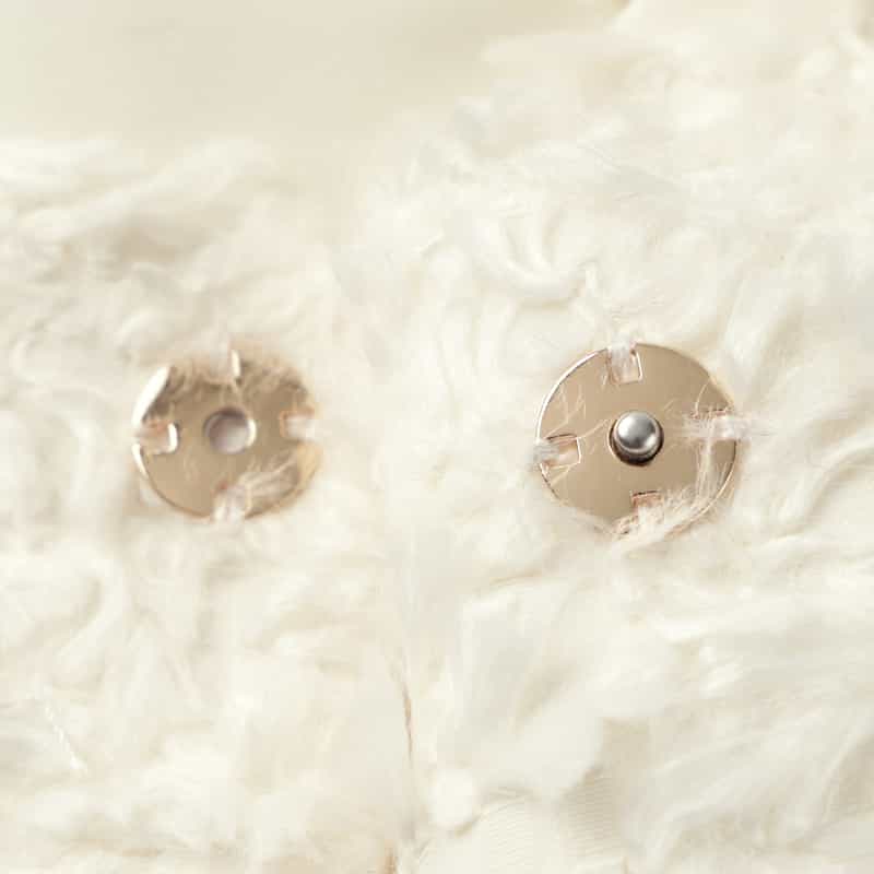 BARNEYS NEW YORK ウォッシャブル プードルライクファー ショートジレ IVORY