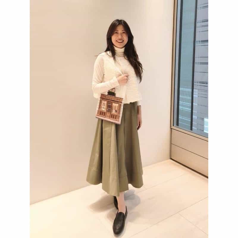 BARNEYS NEW YORK ウォッシャブル プードルライクファー ショートジレ IVORY
