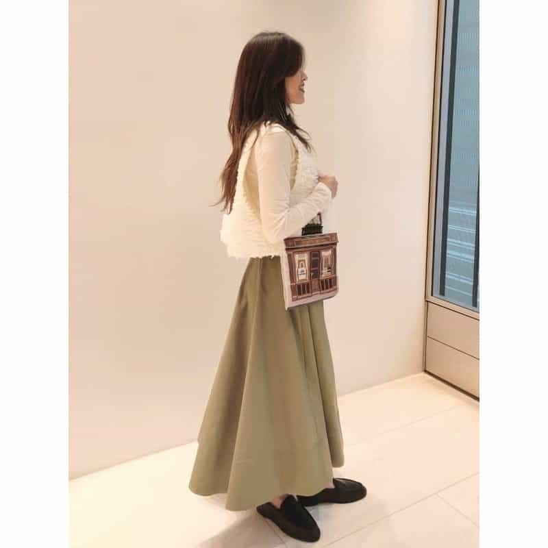 BARNEYS NEW YORK ウォッシャブル プードルライクファー ショートジレ IVORY