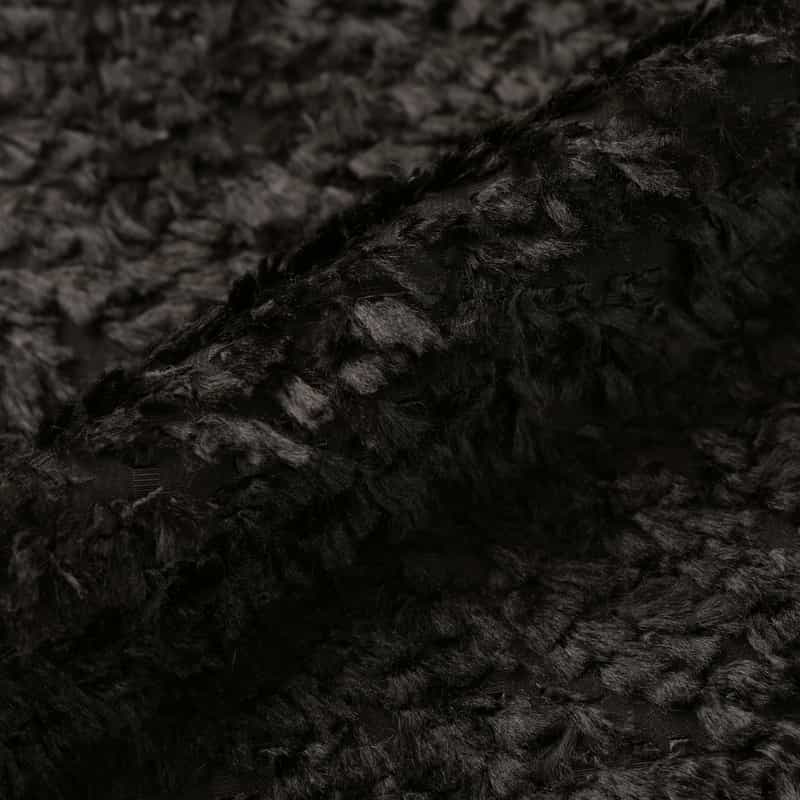 BARNEYS NEW YORK ウォッシャブル プードルライクファー ショートジレ BLACK