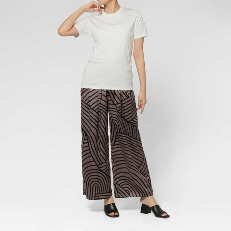 BARNEYS NEW YORK ギザコットン グリッターロゴカットソー WHITE