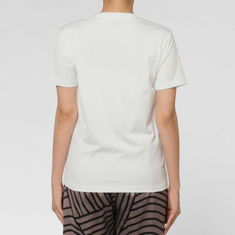 BARNEYS NEW YORK ギザコットン グリッターロゴカットソー WHITE