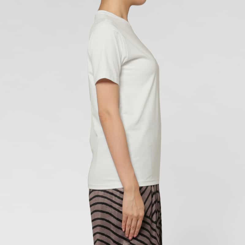 BARNEYS NEW YORK ギザコットン グリッターロゴカットソー WHITE