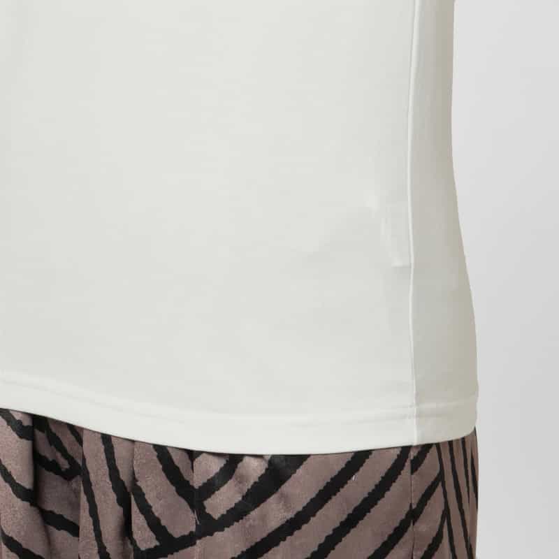 BARNEYS NEW YORK ギザコットン グリッターロゴカットソー WHITE