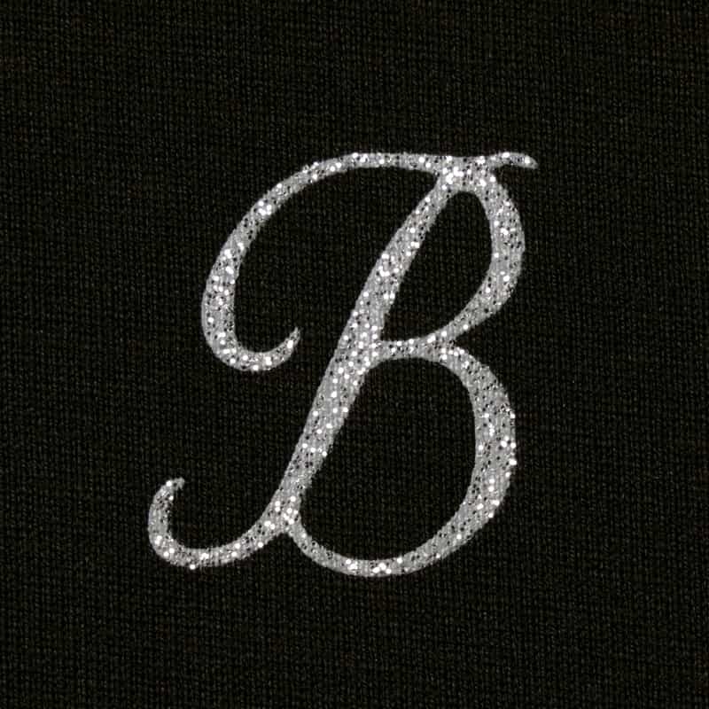 BARNEYS NEW YORK ギザコットン グリッターロゴカットソー BLACK
