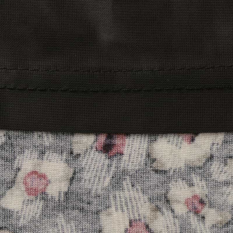 BARNEYS NEW YORK ウォッシャブル コットン素材プリントドレス BLACK