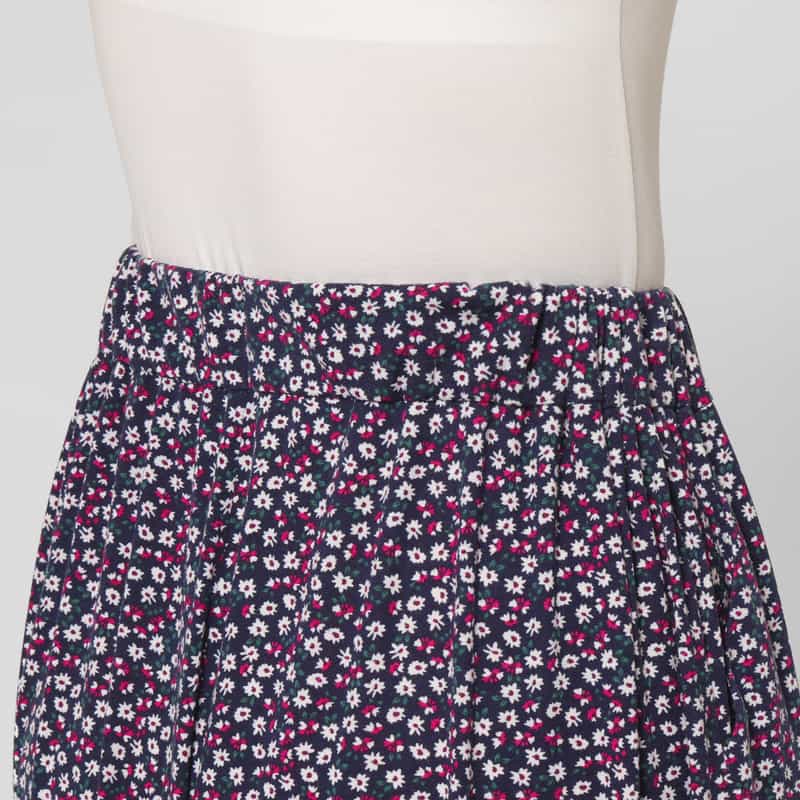 BARNEYS NEW YORK セットアップ ウォッシャブル フラワープリント ギャザーパンツ NAVY