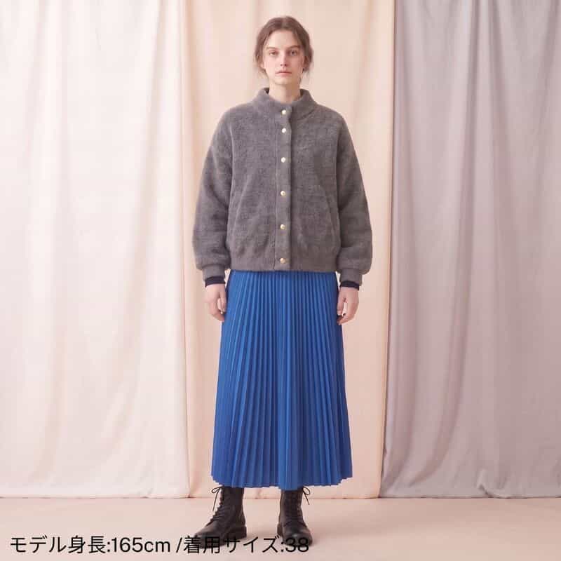 BARNEYS NEW YORK ループニットブルゾン GRAY