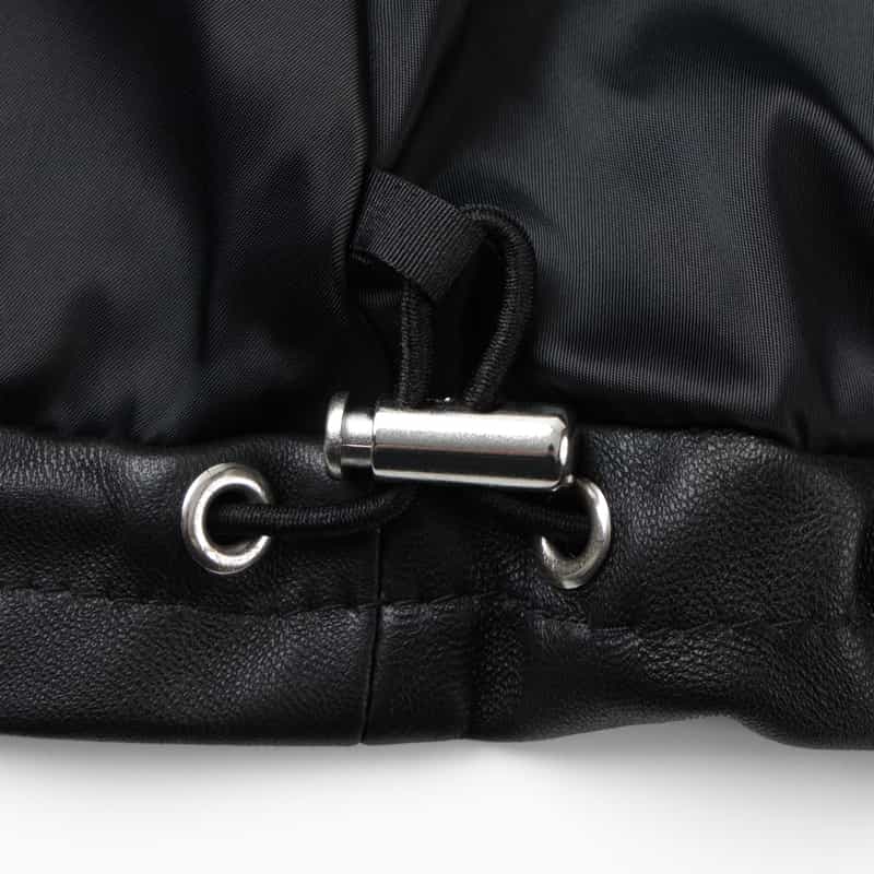 BARNEYS NEW YORK ジップアップ シープレザーブルゾン BLACK