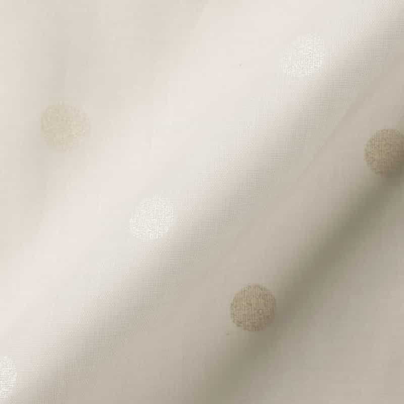BARNEYS NEW YORK ウォッシャブル シアー素材ドット柄シャツ WHITE