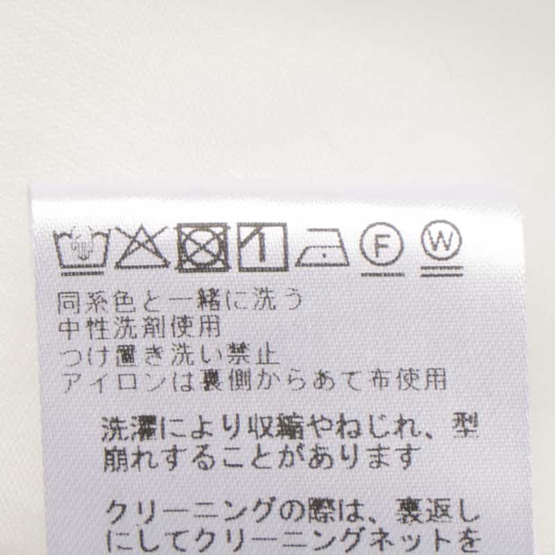 BARNEYS NEW YORK ウォッシャブル シアー素材ドット柄シャツ WHITE