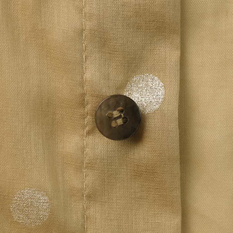 BARNEYS NEW YORK ウォッシャブル シアー素材ドット柄シャツ BEIGE