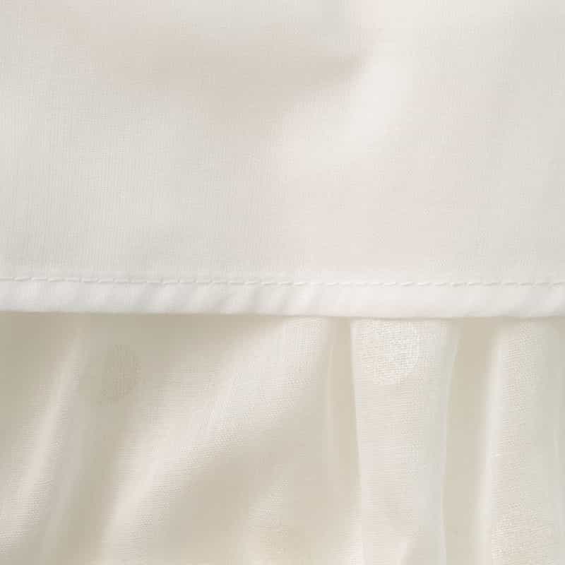 BARNEYS NEW YORK ウォッシャブル シアードット柄ロングスカート WHITE