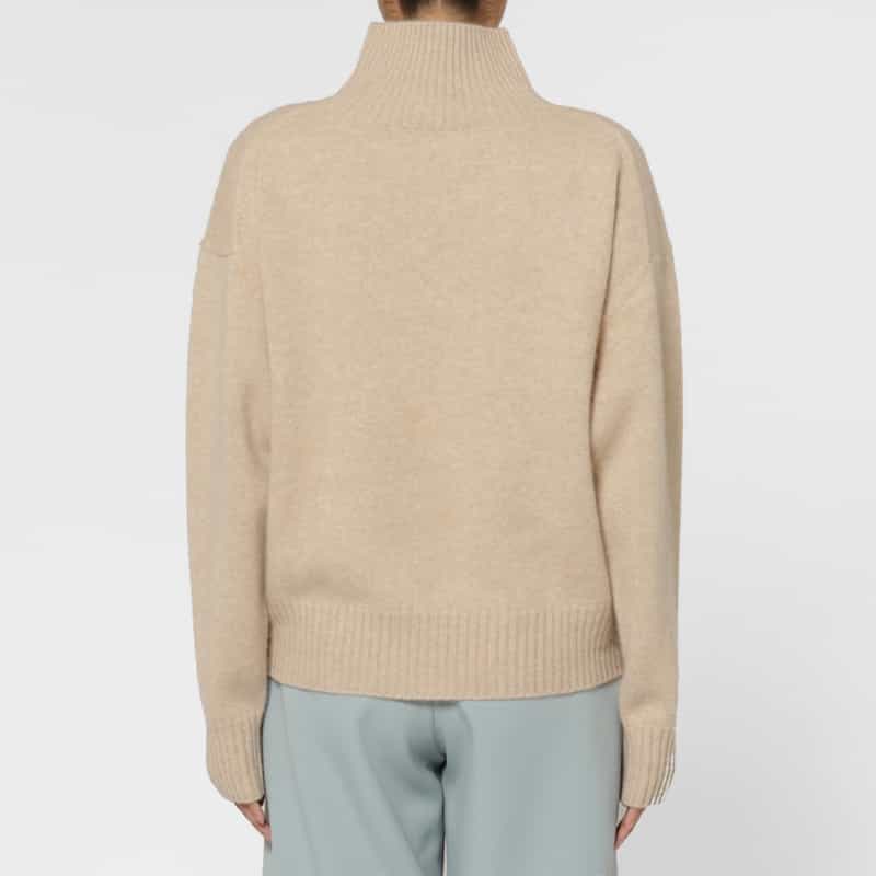 BARNEYS NEW YORK ハイネック カシミヤニットプルオーバー（ロロ・ピアーナ社製カシミヤ使用） LT BEIGE