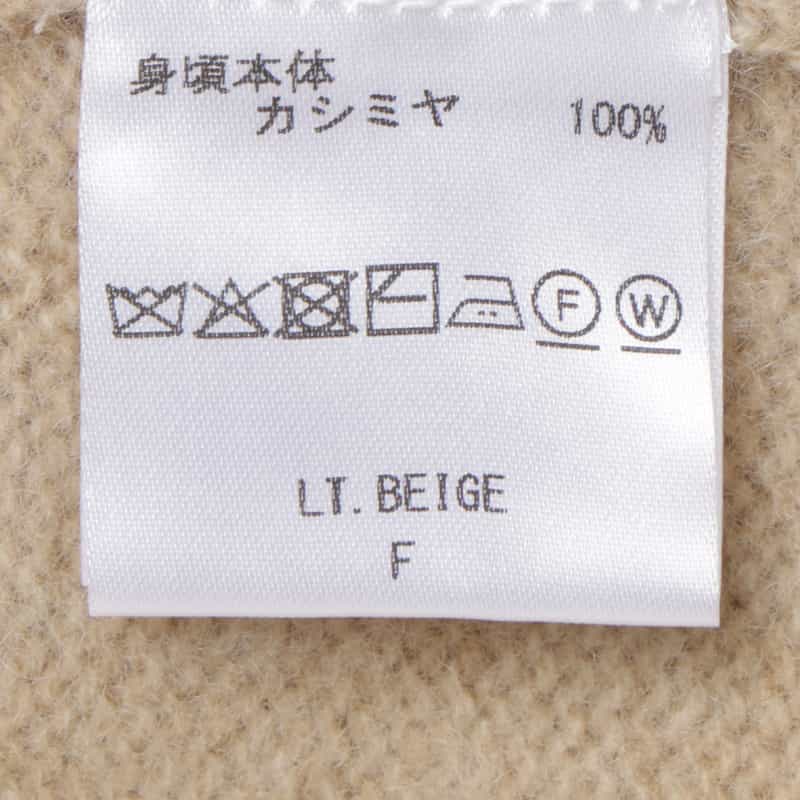 BARNEYS NEW YORK ハイネック カシミヤニットプルオーバー（ロロ・ピアーナ社製カシミヤ使用） LT BEIGE