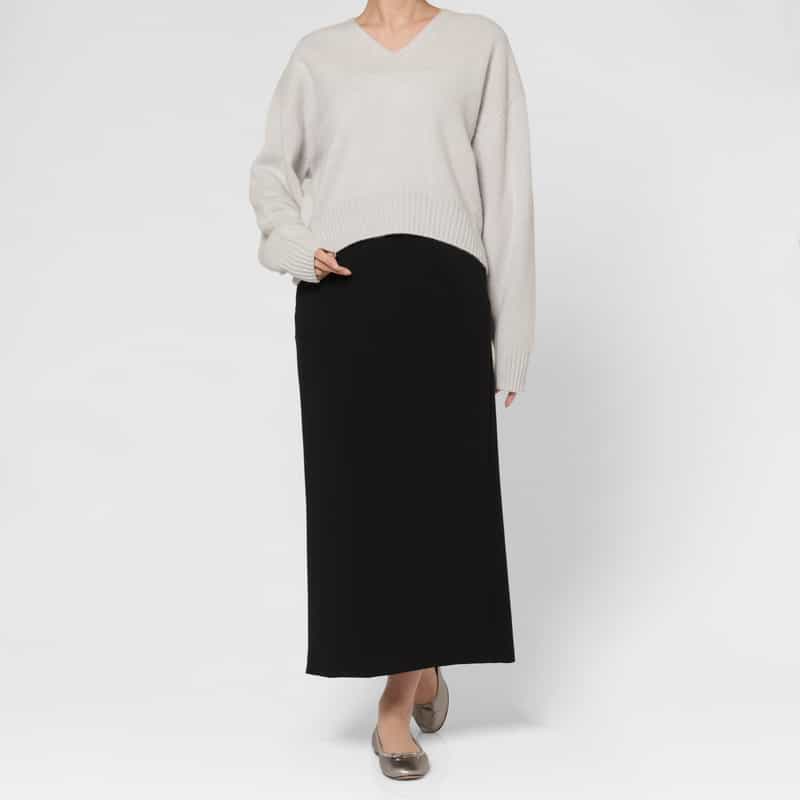 BARNEYS NEW YORK Vネック カシミヤニットプルオーバー（ロロ・ピアーナ社製カシミヤ使用） LIGHT GRAY