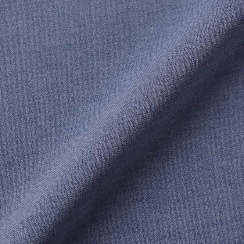 BARNEYS NEW YORK ウォッシャブル リネンライク ポプリンストレッチ ドローストリングワイドパンツ BLUE