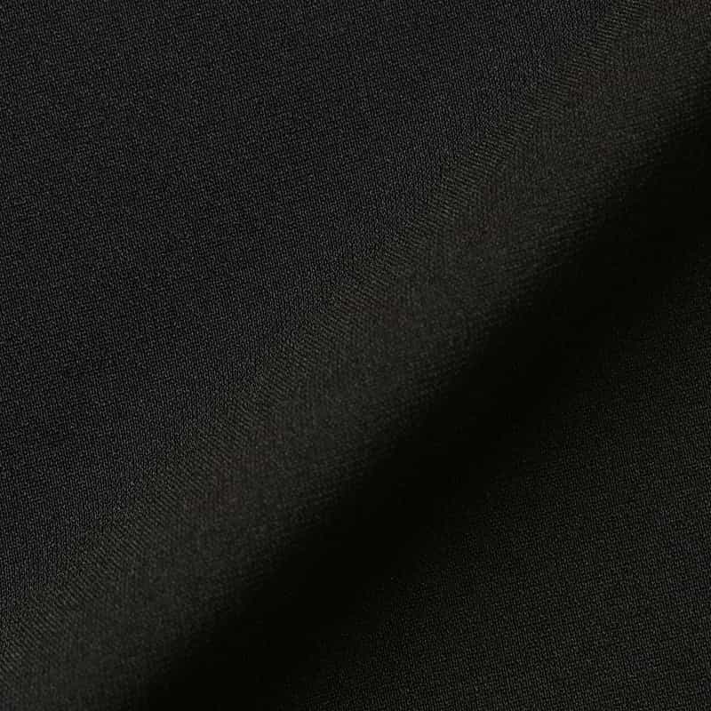 BARNEYS NEW YORK ウォッシャブル リネンライク ポプリンストレッチ ドローストリングワイドパンツ BLACK
