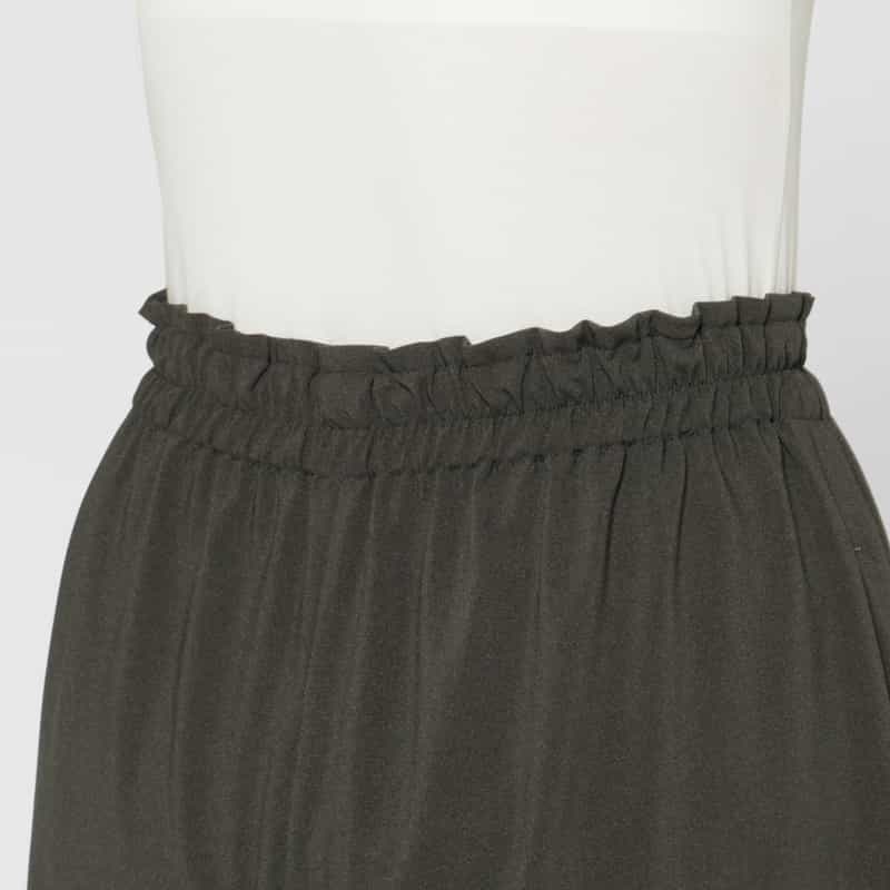 BARNEYS NEW YORK セットアップ ウォッシャブル メランジトロピカル素材 ワイドパンツ GRAY