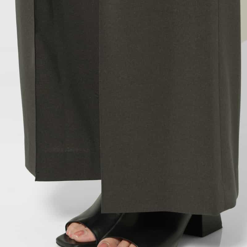 BARNEYS NEW YORK セットアップ ウォッシャブル メランジトロピカル素材 ワイドパンツ GRAY