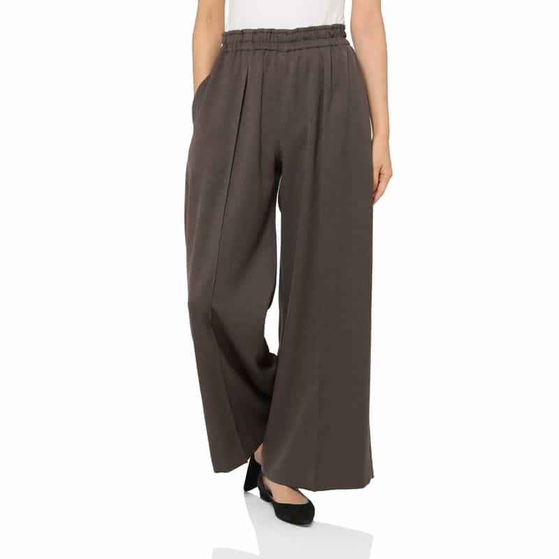 BARNEYS NEW YORK セットアップ ウォッシャブル フラノ ワイドパンツ GRAY