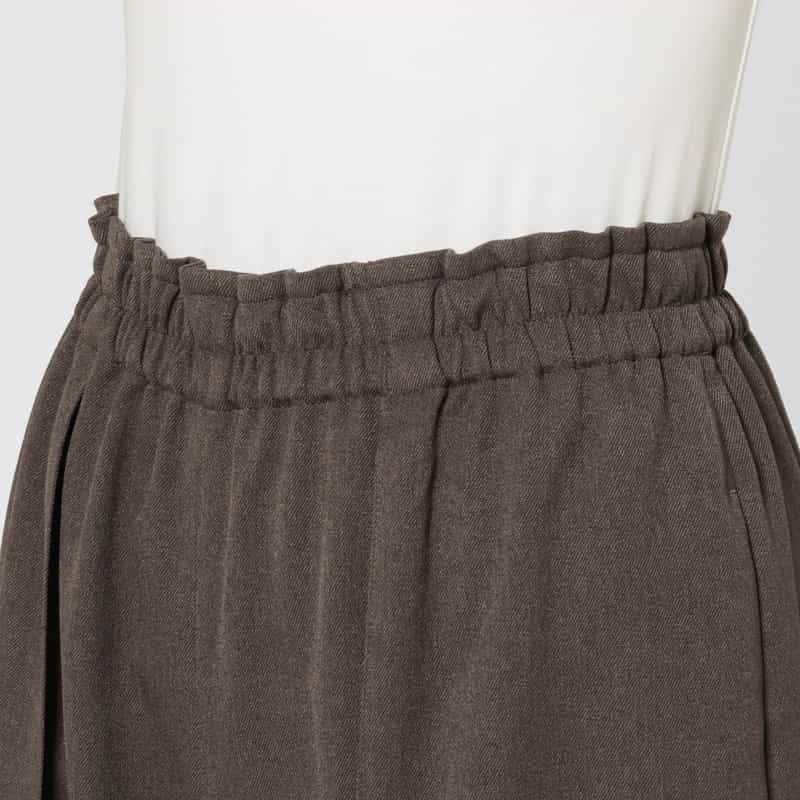 BARNEYS NEW YORK セットアップ ウォッシャブル フラノ ワイドパンツ GRAY