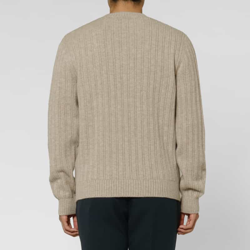 BARNEYS NEW YORK ウール素材クルーネックニットプルオーバー BEIGE