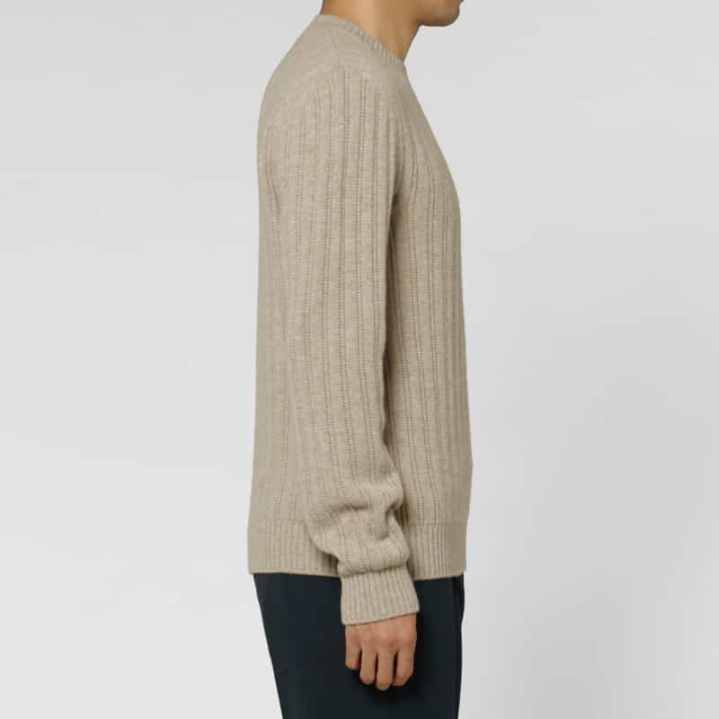 BARNEYS NEW YORK ウール素材クルーネックニットプルオーバー BEIGE
