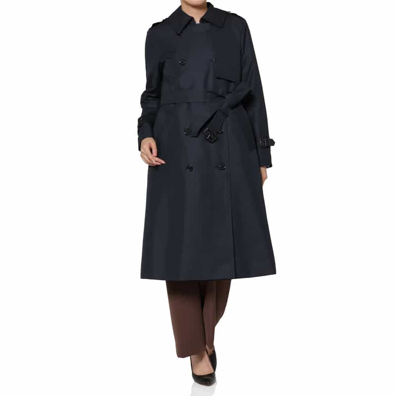 BARNEYS NEW YORK ベルテッド トレンチコート（ライニング付き） NAVY