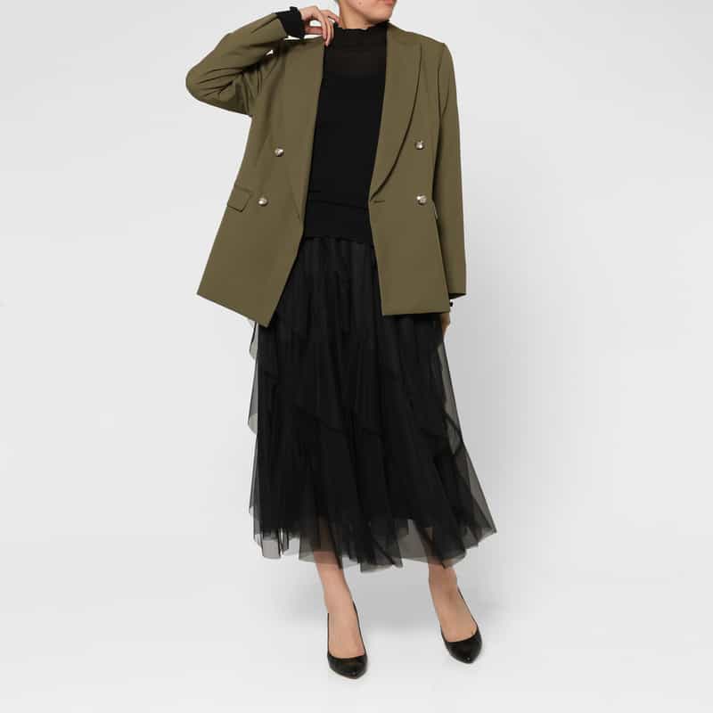 BARNEYS NEW YORK ウォッシャブル ダブルブレストジャケット BEIGE
