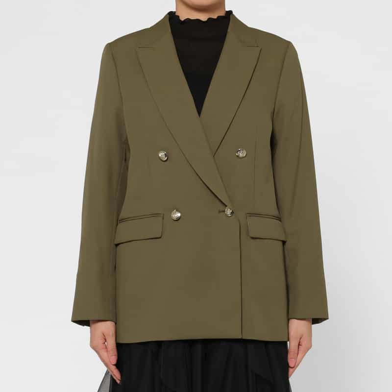 BARNEYS NEW YORK ウォッシャブル ダブルブレストジャケット BEIGE