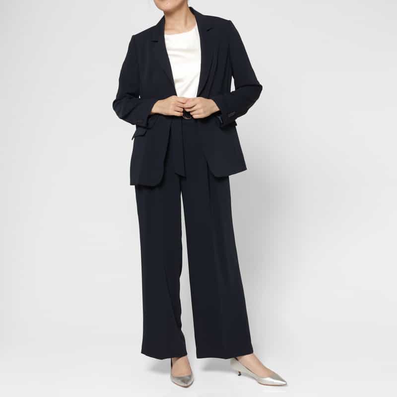 BARNEYS NEW YORK セットアップ ウォッシャブル ダブルクロス テーラードジャケット NAVY